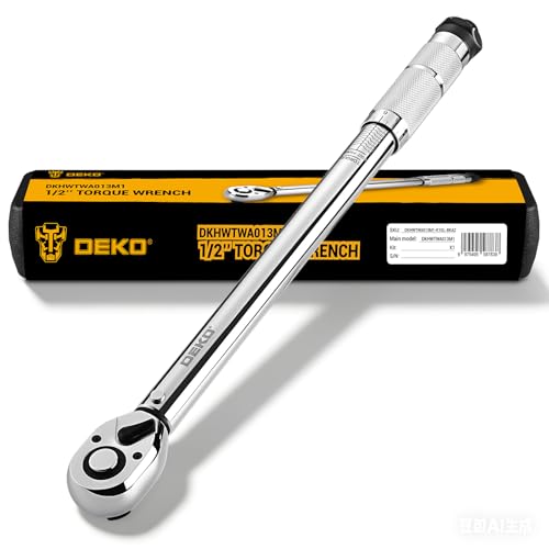 DEKOPRO Torque Wrench 1/2 Inch Drive Click, 10-170 Ft-Lb/13.5-229 Nm Car Torque Wrench, ±3% High Precision, 72 Tooth Torque Wrenches with Dual-Direction Adjustable for Bicycle, Car, Moto 1/2 Inch (10-170 ft.-lb.)