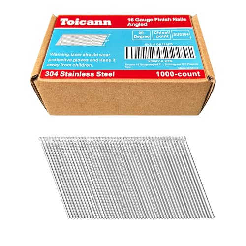 16 Gauge 20-Degree Angled Finish Nails 2 Inch, 1000-Pack 2"~1000pcs