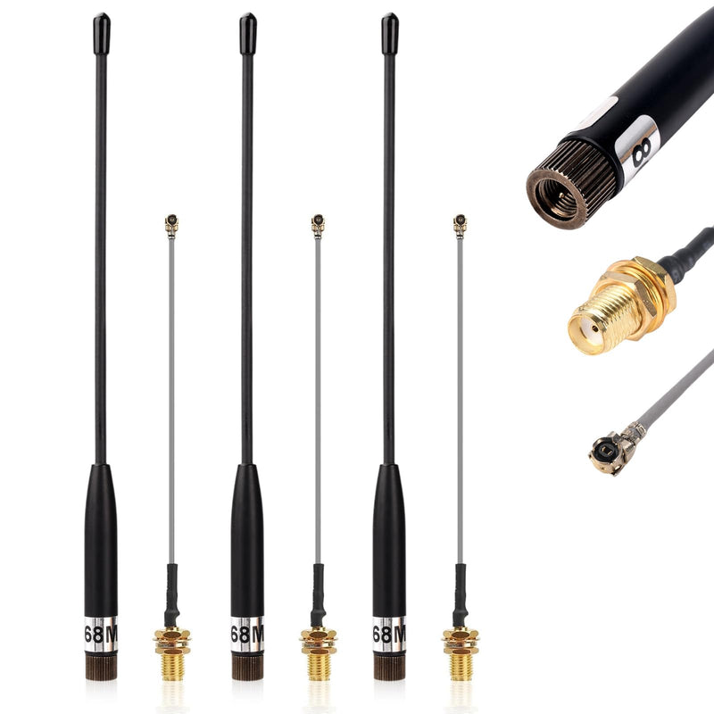 diymore 3-pack 868 MHz antenna, 10dBi gain for Meshtastic LoRa long-range soft whip antenna, 200mm SMA male (U.FL IPX) to SMA female cable, LoRa antenna for ESP32, LoRa 32 V3, LoRa V4 3 x antenna (868 MHz-10 dBi)