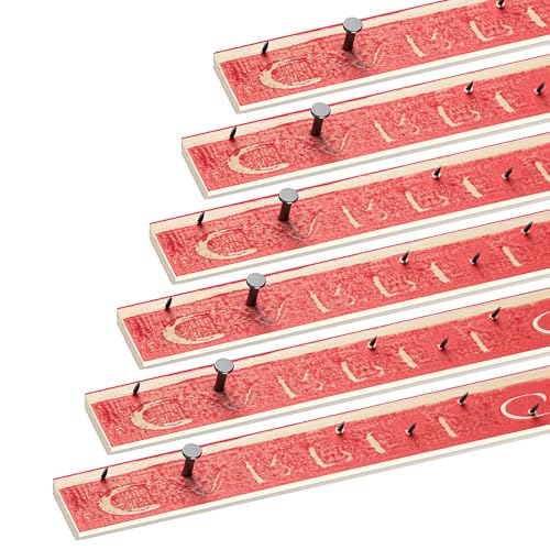 Wesiti 6 Pcs Carpet Tack Strips with Nails Plywood Nailing Strip for Carpet Tufting Tack Strips for Subfloor Stairs Rug (7/8 Inch X 4 ft) 7/8 Inch X 4 ft