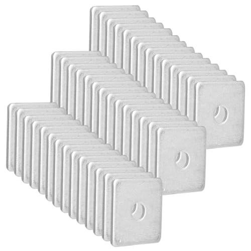60 Pcs 3/8" Square Strut Washer Plates - 1-5/8" X 1-5/8" Electro-Galvanized Bearing Plates, 1/8" Thick - Fit 1-5/8inch Strut Channel 60