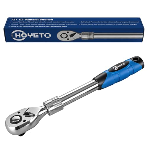 1/2" Extendable Ratchet Wrench,72-tooth 5° arc 1/2"