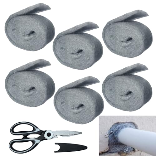 Steel Wool Mice Control, 75FT Wire Wool Rodent Control Kit with Scissors