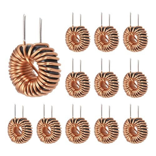 QUARKZMAN Toroid Core Inductor 100uH 9A Copper Wire Winding Inductance Solenoid Coil for Transformers 20 mm Outer Diameter Pack of 12 | Inductance Coil Replacement, Copper Inductance Wire, 20mm Diameter, For Printed Circuit Boards