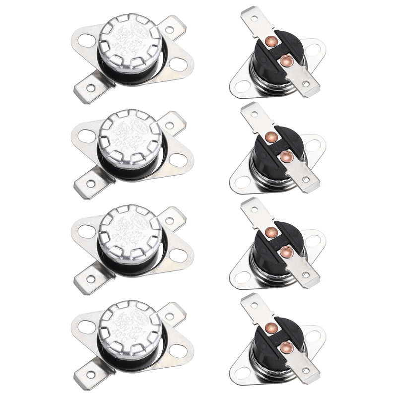 QUARKZMAN KSD301 Thermostat 40°C/104°F 10A Normally Closed NC Adjustable Snap Panel Temperature Switch for Microwave Oven Coffee Machines Pack of 8 Bakelite Material