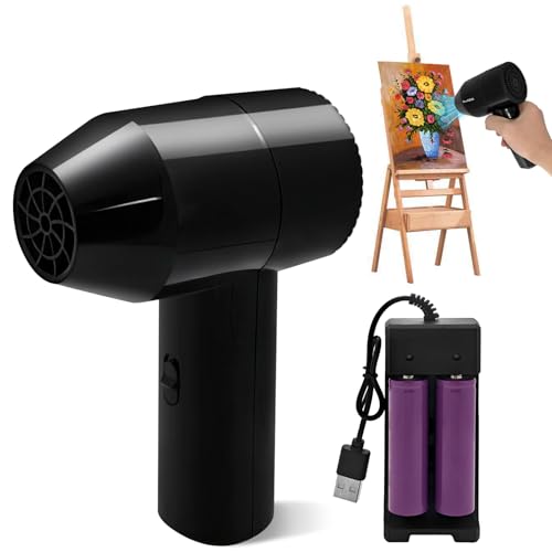 Noiseless, paint dryer, colors, quick-drying drawing tools | With USB charger, dry blower for artists, paint dryer for students of art school