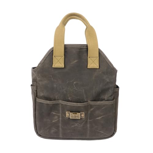 Waxed Canvas Garden Tool Bag Heavy Duty Yard Storage Florist Tote Organizer
