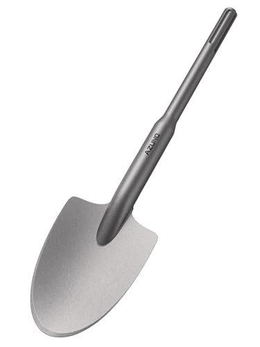 AZUNO SDS Max Clay Spade Shovel Bit, 4-1/2" x 17" Heavy-Duty 40CrMo Steel Shovel Bit for Rotary Hammer & Jack Hammer, for Digging in Clay, Soil, Gravel, Sandstone, Adobe