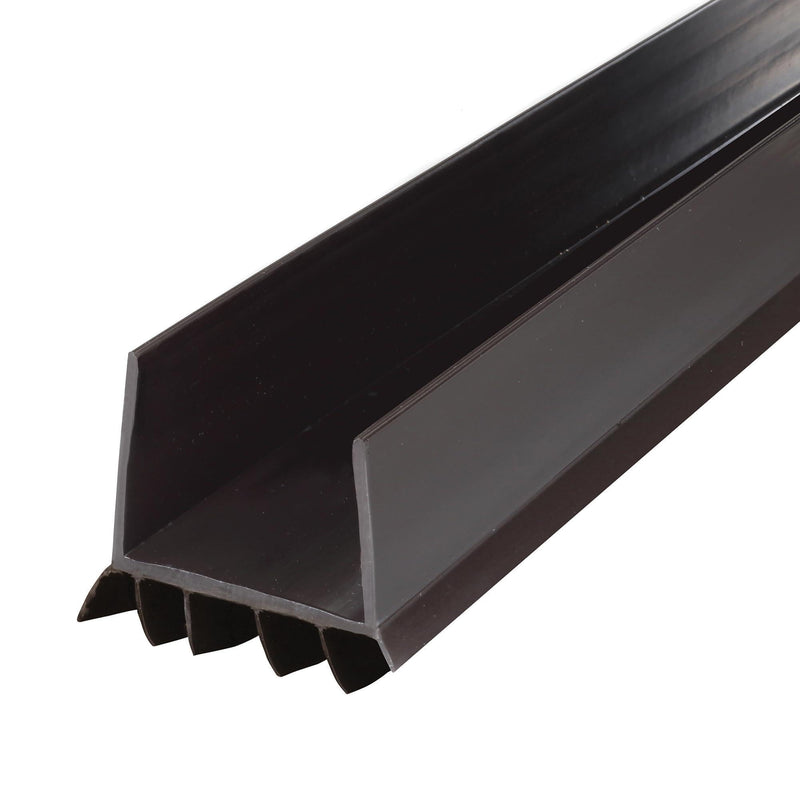 M-D Building Products Vinyl Cinch U-Shape Door Bottom Seal, Slide-On Weatherstripping Draft Stopper, Easy to Install, Fits 36” x 1-3/4” Doors, Fills 3/8”- 3/4” Gaps, 2 Pack of 43337, Brown 36 Inch
