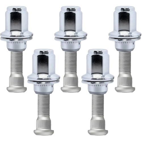 5-Piece Set M14-1.50 Wheel Lug Nuts Wheel Hub Stud for Toyota Tundra 2007-2021 Sequoia 2008-2021 Land Cruiser Lexus LX470 LX570 Front/Rear Wheel Replacement Parts: Nut 90942-01103, Stud 90942-02077 Nuts+Stud