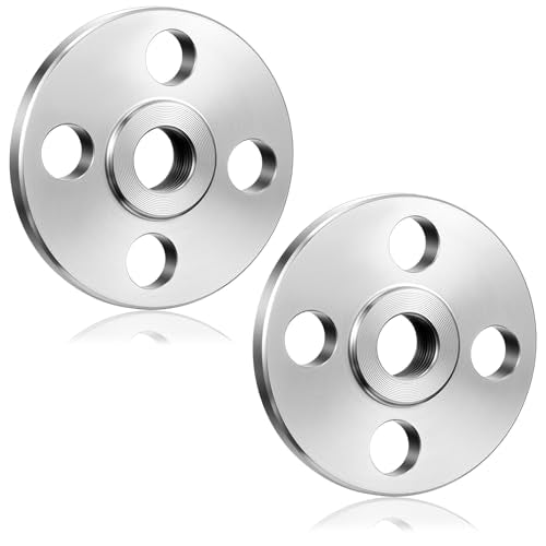 Moxweyeni 2 Pcs 1/2' 304 Stainless Steel Flanges Pipe Fittings Floor Flange Npt Threaded Escutcheon Plate Cover Round Raised Face Class 150 for Industry and Engineering Plumbing Connecting DIY Shower