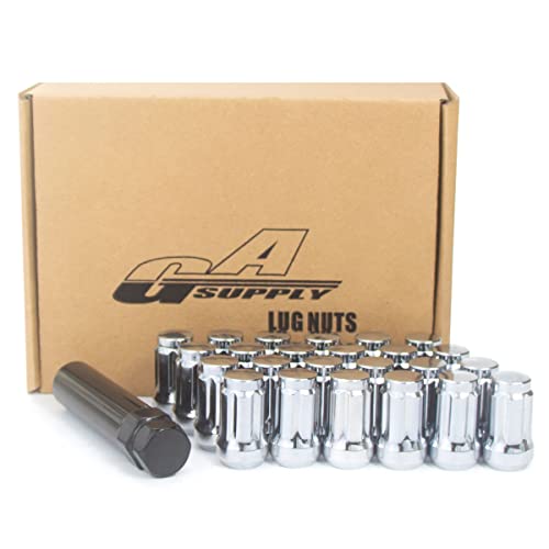 GAsupply 24pcs 1/2x20 Lug Nuts, Chrome 1.38" 35mm Tall Cone Seat