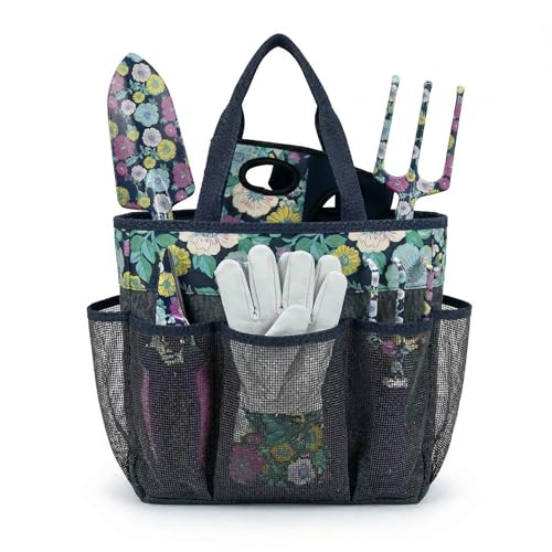 8-Piece Floral Garden Tool Set with Knee Pads & Gloves