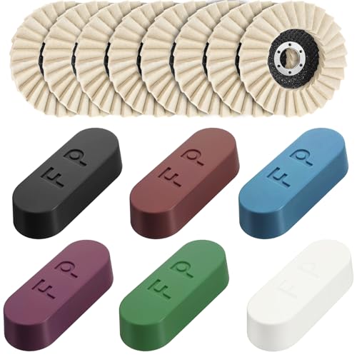 14 Pcs Wool Polishing Wheel Disc and Polishing Compounds Set