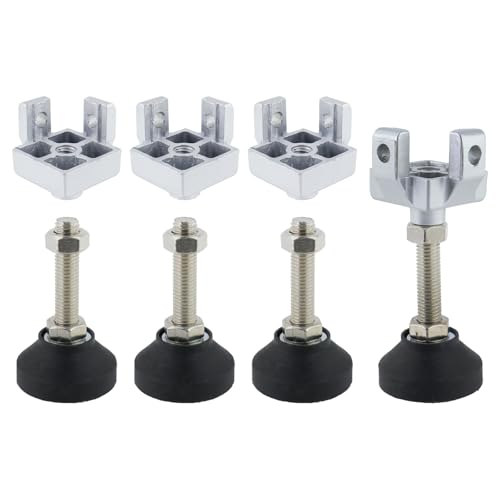 4040 Series Aluminum Profile Adjustable Feet for 8mm T Slot, 4Set