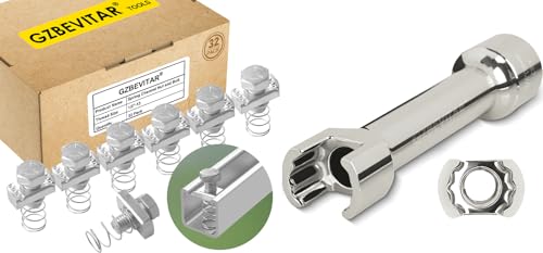 1/2"-13 Spring Nut and Bolt - 32 Pack, 1/2″ Drive 3/4″ (19mm) Strut Channel Impact Socket