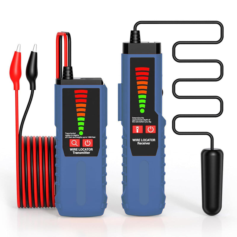 F04 Underground Cable Finder, Wire Detector Cable Detector with Headphones, Cable Tester for Dog Fence Cable, Irrigation Control Wires