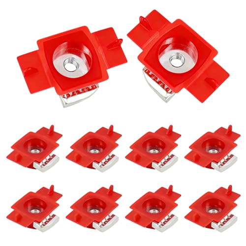 50PCS 1/4"-20 Red Nylon Strut Channel Cone Nuts Twist Hardware 50