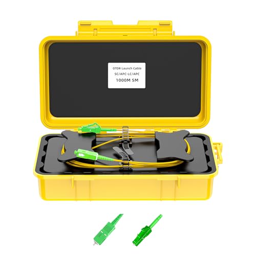Fiber Optic OTDR Launch Cable Box, SC/APC-LC/APC 300M Single Mode