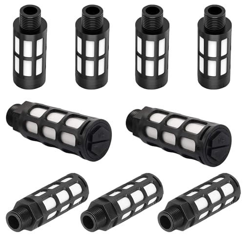 Pneumatic Silencer G 1/2 Pack of 8 | Compressed air silencer plastic air compressor exhaust industrial quality (G1/2) G1/2