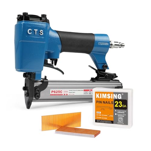 KIMSING P625 23 Gauge 1-inch Pin Nails 10000 PCS/Box and CTS P625C Headless Pin Nailer