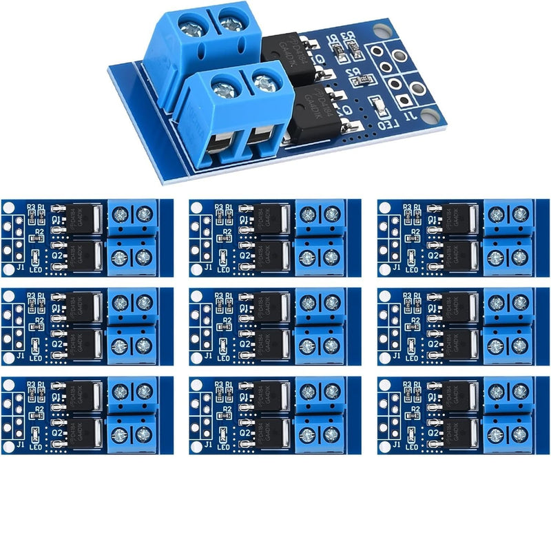 10pcs Dual MOSFET Trigger Switch Driver Module DC 5-36V 400W 15A PWM Regulator 0-20kHz Electronic Switching Controller for Motor Speed Lamps Brightness Arduino