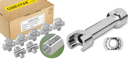 1/2"-13 Strut Channel Nut and Bolt - 16 Pack, 1/2″ Drive 3/4″ (19mm) Strut Channel Impact Socket