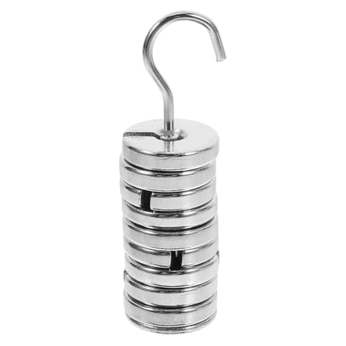 PACKOVE Metal Slotted Weights Laboratory Weight Set 100 g 9 x 10 g Weights with Hooks Chrome Coated Compact for Precise Calibration and Experiments