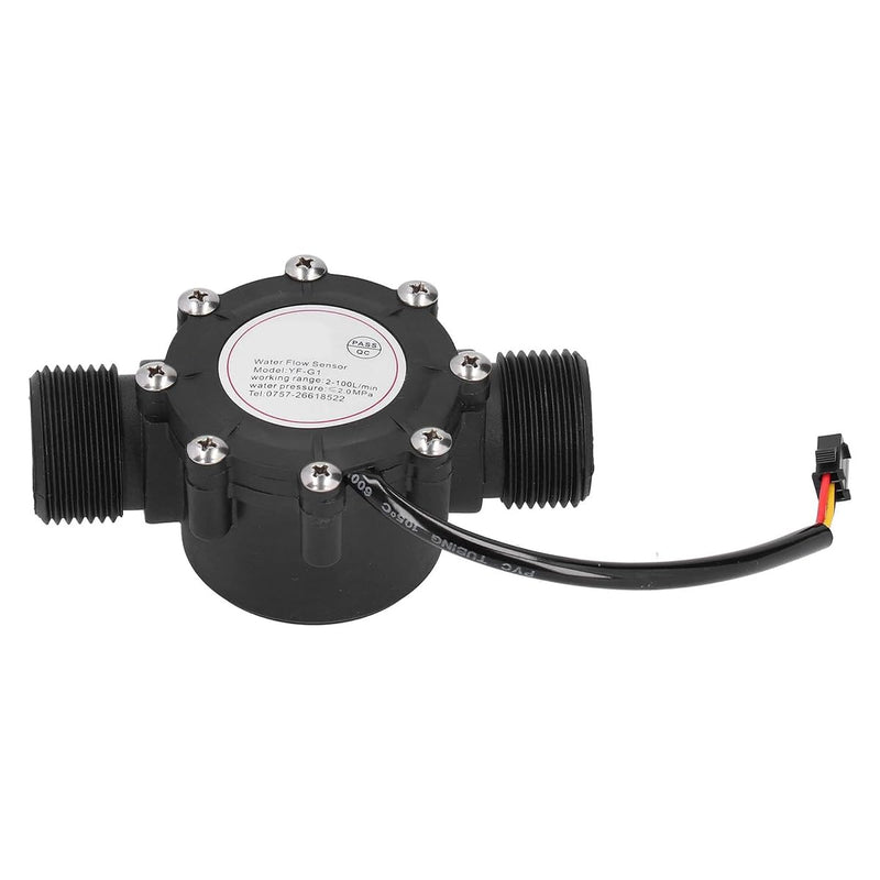 Water Flow Sensor, Fluid Measurement Hall Meter Flow Meter G 1 Inch Male Thread DC 3.5-24 V 2-100 L/min for Swimming Pool