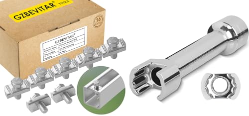 3/8"-16 Strut Channel Nut and Bolt - 16 Pack, 1/2″ Drive 3/4″ (19mm) Strut Channel Impact Socket