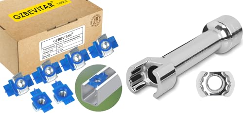 1/2"-13 Nylon Channel Squeeze Nut - 30 Pcs, 1/2″ Drive 3/4″ (19mm) Strut Channel Impact Socket