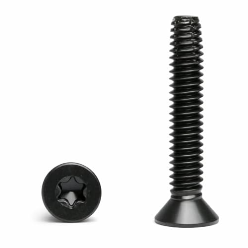 Trailer Flooring Screws, 1/4"-20 x 2, Torx Drive, Flat Head, Self-Tapping Thread-Cutting, Phosphate-Coated Steel 100