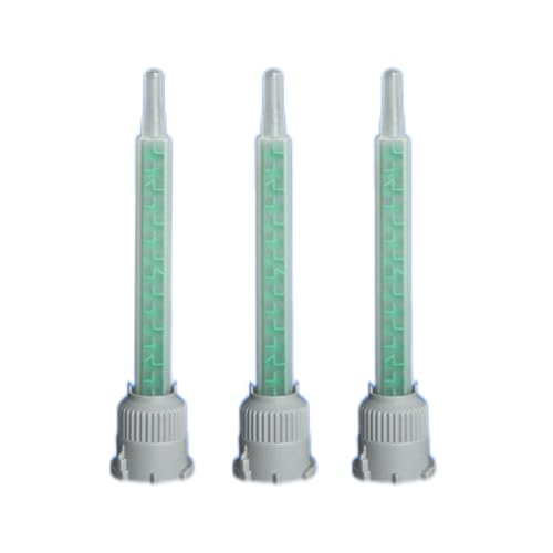 20 Pieces 4.4 Inch Epoxy Mixing Nozzle Tip for 1:1 Mixing Ratio 25ml/50ml Dual-Cartridge Epoxy Adhesive - 16 Elements Epoxy Resin Mixer Tube for Adhesives Dispenser Gun