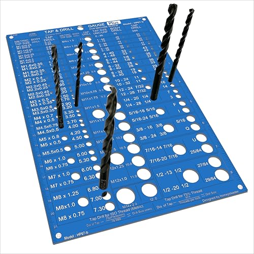 Tap & Drill Size & Bit Gauge | Metric and SAE,Accuracy 0.0008‘’ (0.02mm) Tap Drill Gauge Plus