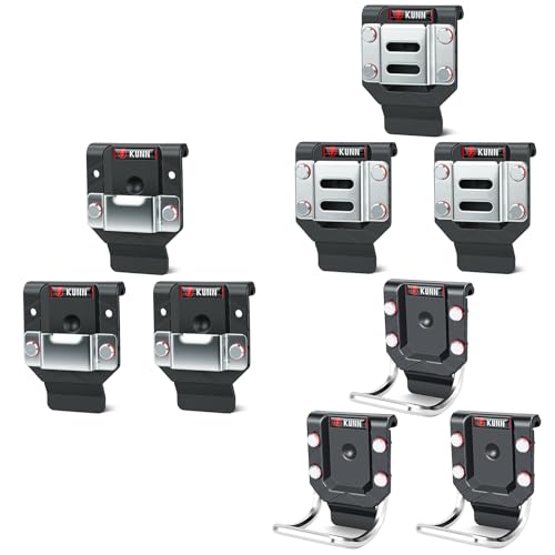 KUNN 3-Pack Professional Tape Measure Holder Set + Professional Drill Holder Set, Bulk Drill Belt Clips + Tool Belt Hammer Holster (3-Pack), Bulk Set of Quick-Release Loops