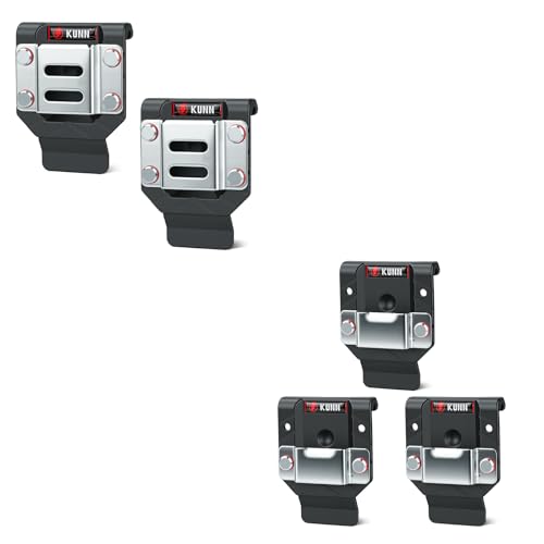 KUNN 2-Pack Drill Holder for Tool Belt, Value Set of Drill Belt Clips & Tape Measure Holsters + 3-Pack Professional Tape Measure Holder Set, Bulk Tape Measure Clips & Holsters
