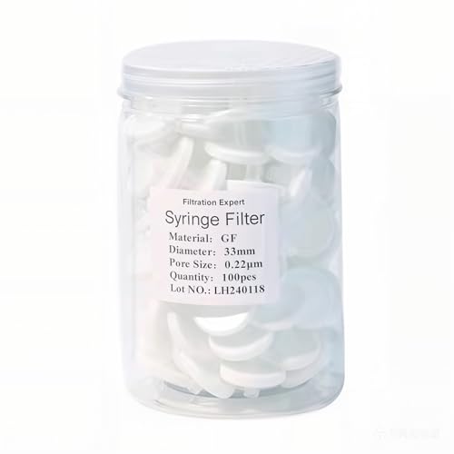 100Pcs OD=33MM,0.22um,Glass Fiber Syringe Filter,Made from GF,100 Pieces/Lot