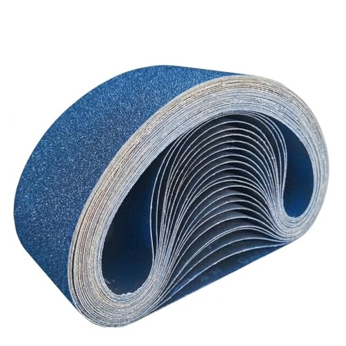 3" x 18" Zirconia Sanding Belts, 21Pcs 3 Each of 40/60/80/120/150/240/400 Assorted Grits Belt Sander Paper, Abrasive Sanding Belts for Belt Sander, Metal Polishing, Derusting, Woodworking