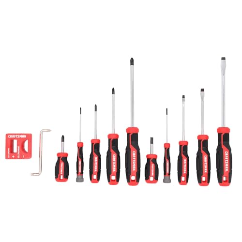CRAFTSMAN Screwdriver Set, 12 Pc, Includes Flat Head and Phillips Screwdrivers, Offset, Magnetizer/Demagnetizer (CMHT65130) New Version