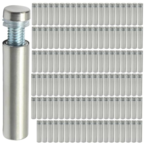 1/2 x 2 Inch Standoff Screws, Stainless Steel 45mm Extra Long Mounting Glass Hardware Advertising Wall Standoff Sign Holders Screws for Hanging Acrylic Picture Frame (120 Pack) 120 Pack