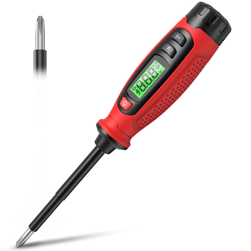 KAIWEETS 2-in-1 Voltage Tester Screwdriver, 3-500 V AC Contact & Non-Contact Voltage Tester, Phase Tester and Continuity Tester Phillips