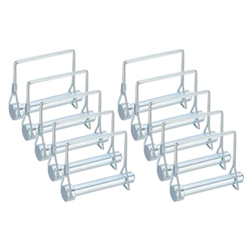 10 Pcs Trailer Coupler Pin (15/32" x 2-3/4" ) - Trailer Hitch Pin Coupler Square Safety Shaft Locking Pin for Farm Trailers Wagons Lawn Kayak Boat 15/32" x 2-3/4" 10