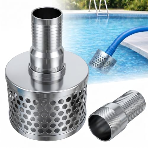 Fumete 2 Inch Pump Strainer Round Hole Suction Strainer Filter