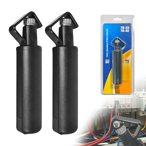 Round Cable Stripper Tool【3/16"–1 1/8" Dia, Adjustable Depth】2 Pcs 2