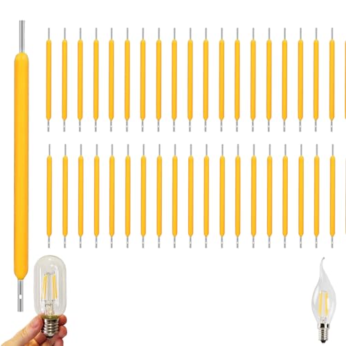100x LED Filament Replacement Parts 3 V 120 mA 38 mm Warm White | Filament for DIY lighting, lamp repair and vintage lights. Warm light, ideal for office and home lighting.