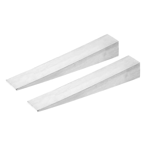 HARFINGTON 2Pcs Stainless Steel Flange Wedge, 1-3/16" x 1-3/16" x 7-7/8" Metal Right Angle Wedge Shim Spreading Flange Triangle Pipefitting Welding Underpinning Tool for Lathe Milling Machine 1-3/16" x 1-3/16" x 7-7/8" 2