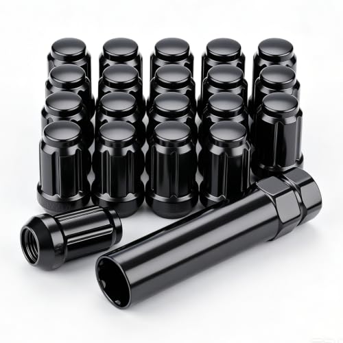 20Pack M12x1.25 Lug Nuts, 12x1.25 Wheel Lug Nuts for Infiniti Nissan Subaru Black 20