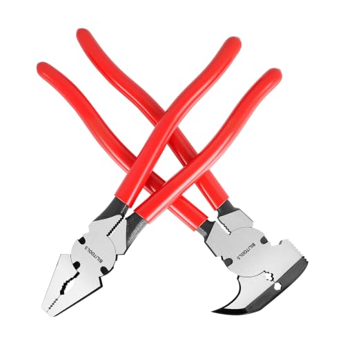 BILITOOLS 2-Piece 10" Fencing Pliers Set, Light & Heavy Duty with Pouch