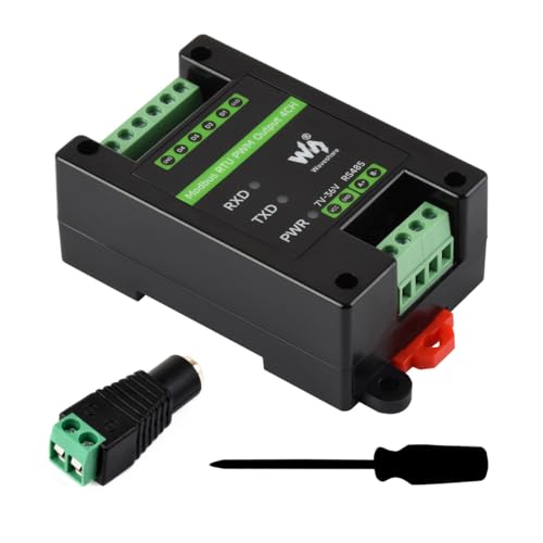Waveshare Industrial 4-Ch PWM Output Module, Modbus RTU Protocol, Isolated RS485 Interface, Adjustable Frequency and Duty Cycle, with Various Isolation and Protection Circuits