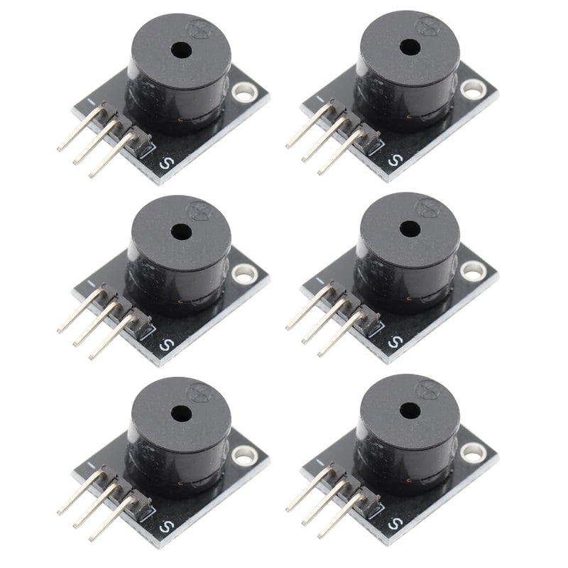KY-006 Mini Passive Piezo Buzzer Alarm Module 19 * 15 * 10mm for Electronic Devices Piezoelectric Buzzer for Arduino for Raspberry Pi (Pack of 6)